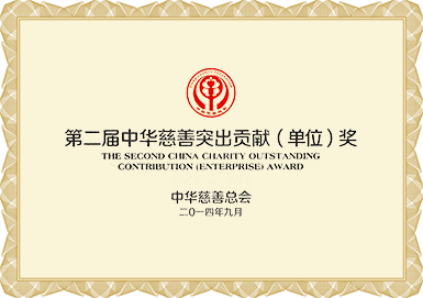 第二届中华慈善突出孝顺（单位）奖